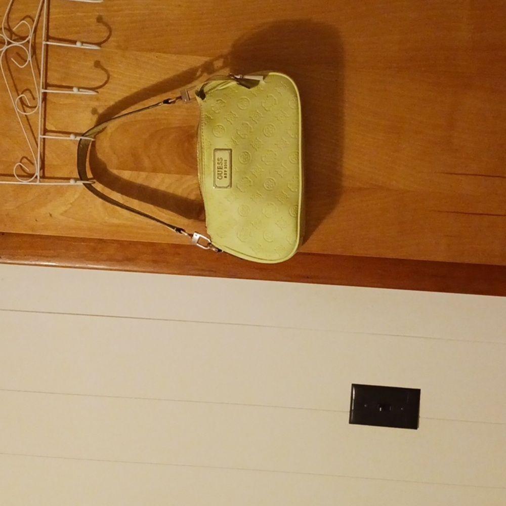 Guess shoulder purse lime green believe it or not this does hold a lot